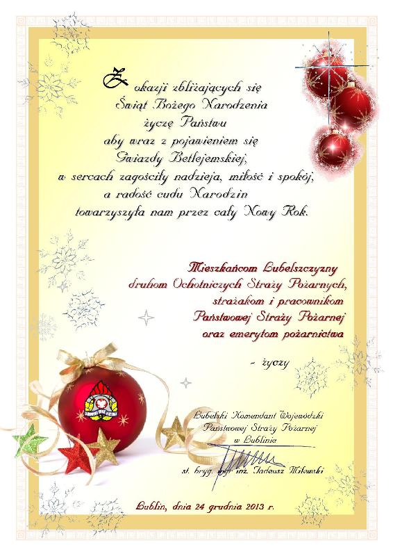 Boże Narodzenie życzenia duże