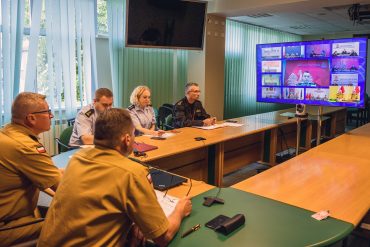 Wideokonferencja z Komendami Wojewódzkimi PSP poświęcona realizacji programu #SzczepimySię z OSP
