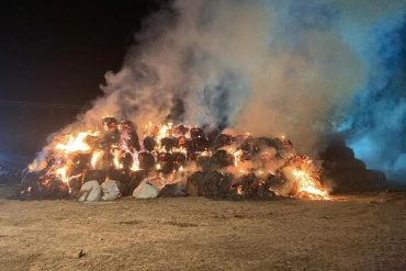 Pożar bel słomy w gminie Wojciechów