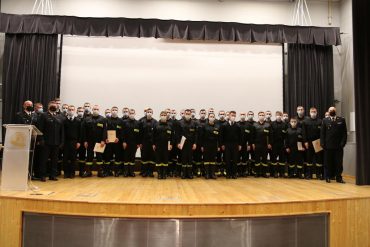 Uroczysta zbiórka z okazji zakończenia szkolenia podstawowego w zawodzie strażak, realizowanego przez Szkołę Aspirantów PSP w Krakowie w oparciu o bazę dydaktyczną Ośrodka Szkolenia Komendy Wojewódzkiej Państwowej Straży Pożarnej w Lublinie.