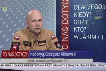 Lubelski Komendant Wojewódzki PSP nadbryg. Grzegorz Alinowski w programie TVP3 To nas dotyczy