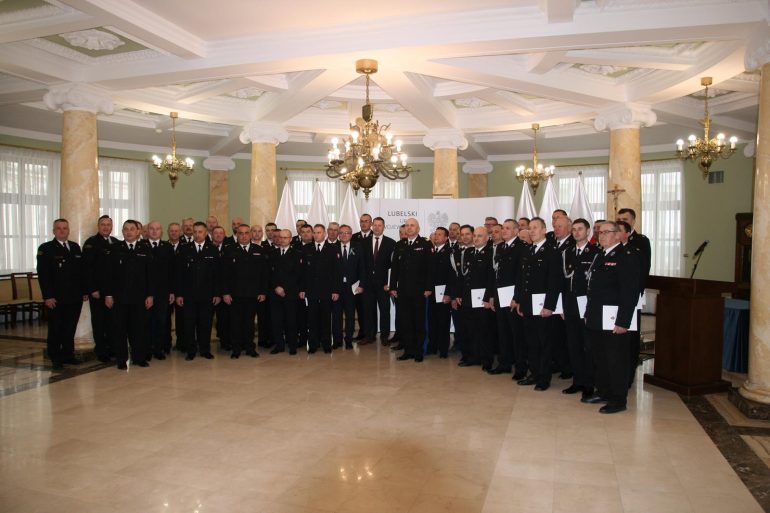 Kadra kierownicza jednostek organizacyjnych Państwowej Straży Pożarnej, druhowie Ochotniczych Straży Pożarnych oraz zaproszeni goście