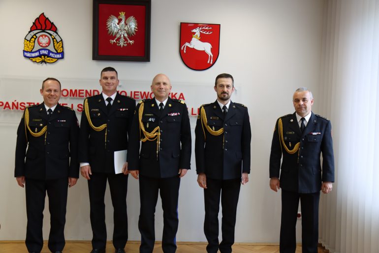 brygadier Sylwester Wiąckiewicz, starszy kapitan Dariusz Niedziela, nadbrygadier Grzegorz Alinowski, Młodszy brygadier Tomasz Kozioł, starszy brygadier Mirosław Bury