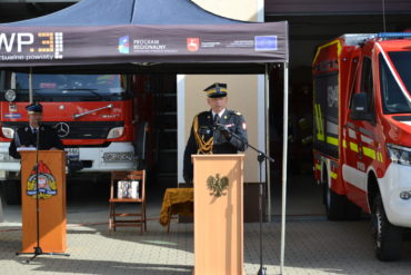 Uroczystości przekazania pojazdu pożarniczego dla jednostki OSP Spiczyn